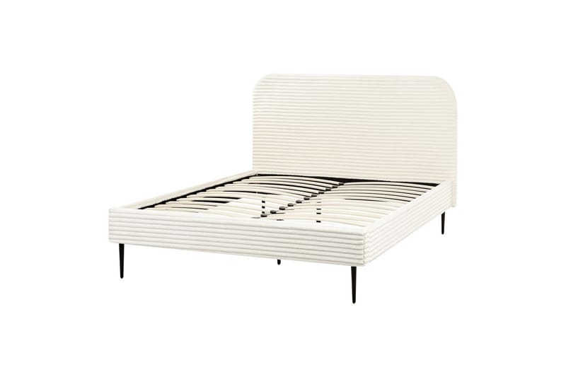 Säng med lamellram Flayat - Vit, Svart, 140x200 cm - Möbler - Sovrum - Sängram & sängstomme