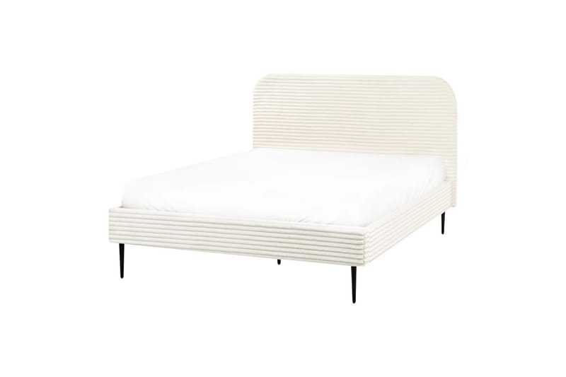 Säng med lamellram Flayat - Vit, Svart, 140x200 cm - Möbler - Sovrum - Sängram & sängstomme