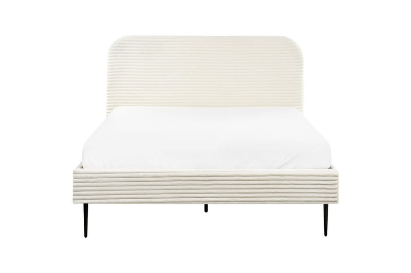 Säng med lamellram Flayat - Vit, Svart, 140x200 cm - Möbler - Sovrum - Sängram & sängstomme