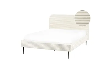 Säng med lamellram Flayat - Vit, Svart, 140x200 cm - Möbler - Sovrum - Sängram & sängstomme
