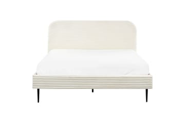 Säng med lamellram Flayat - Vit, Svart, 160x200 cm - Möbler - Sovrum - Sängram & sängstomme