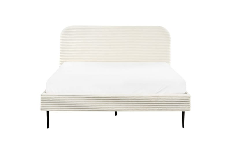 Säng med lamellram Flayat - Vit, Svart, 160x200 cm - Möbler - Sovrum - Sängram & sängstomme