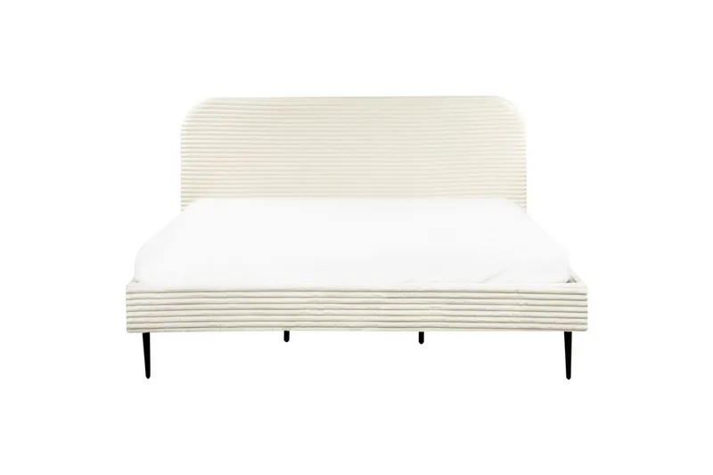 Säng med lamellram Flayat - Vit, Svart, 180x200 cm - Möbler - Sovrum - Sängram & sängstomme