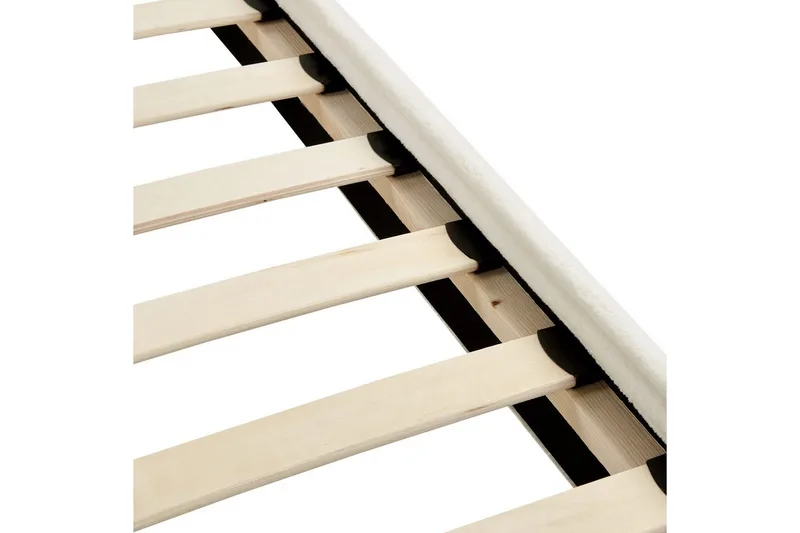 Säng med lamellram Flayat - Vit, Svart, 180x200 cm - Möbler - Sovrum - Sängram & sängstomme