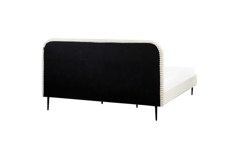 Säng med lamellram Flayat - Vit, Svart, 180x200 cm - Möbler - Sovrum - Sängram & sängstomme