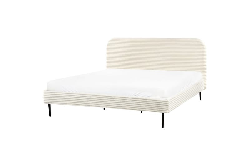 Säng med lamellram Flayat - Vit, Svart, 180x200 cm - Möbler - Sovrum - Sängram & sängstomme
