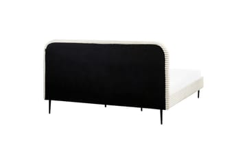 Säng med lamellram Flayat - Vit, Svart, 180x200 cm - Möbler - Sovrum - Sängram & sängstomme