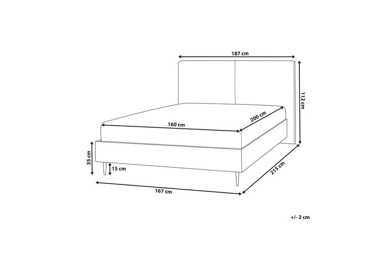 Säng med lamellram Izernore - 160x200 cm - Möbler - Sovrum - Sängram & sängstomme