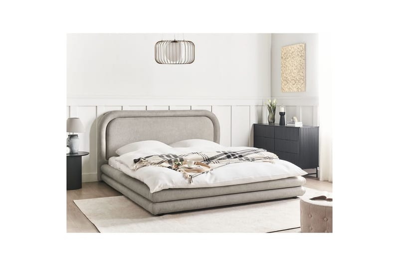 Säng med lamellram Lavardens - Taupe, svart, 180x200 cm - Möbler - Sovrum - Sängram & sängstomme