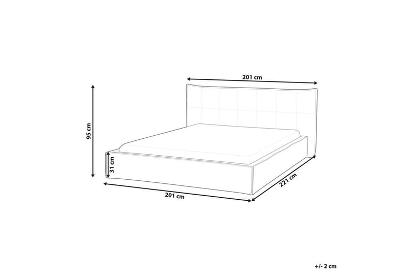 Säng med lamellram Lestre - Taupe, svart, 160x200 cm - Möbler - Sovrum - Sängram & sängstomme