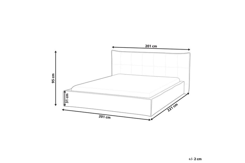 Säng med lamellram Lestre - Vit, Svart, 160x200 cm - Möbler - Sovrum - Sängram & sängstomme