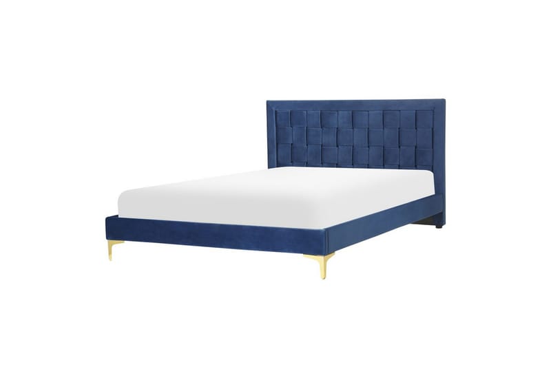 Säng med lamellram Limoux - Blå, 140x200 cm - Möbler - Sovrum - Sängram & sängstomme