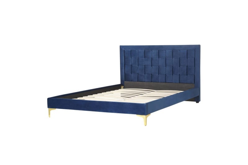Säng med lamellram Limoux - Blå, 140x200 cm - Möbler - Sovrum - Sängram & sängstomme