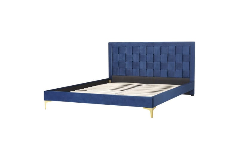 Säng med lamellram Limoux, Blå, 160x200 cm