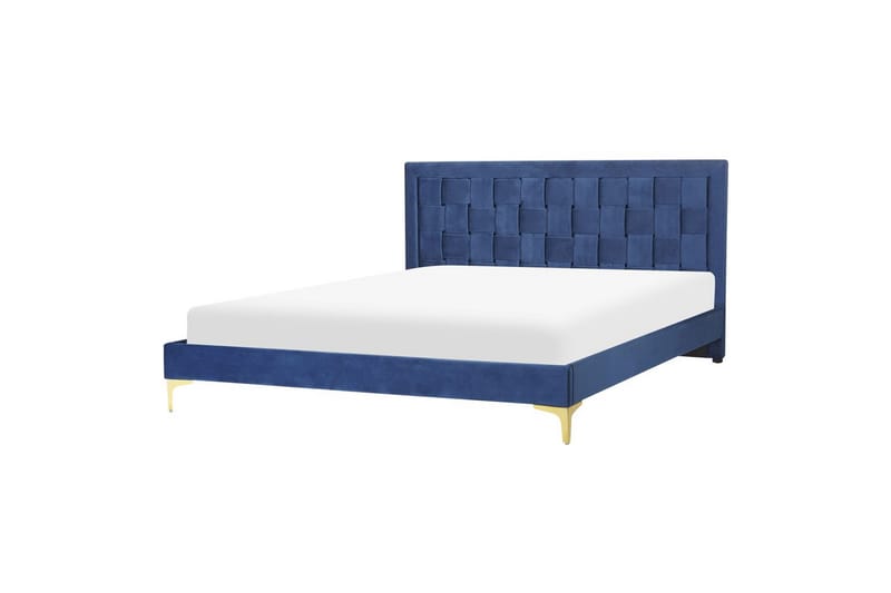 Säng med lamellram Limoux - Blå, 160x200 cm - Möbler - Sovrum - Sängram & sängstomme