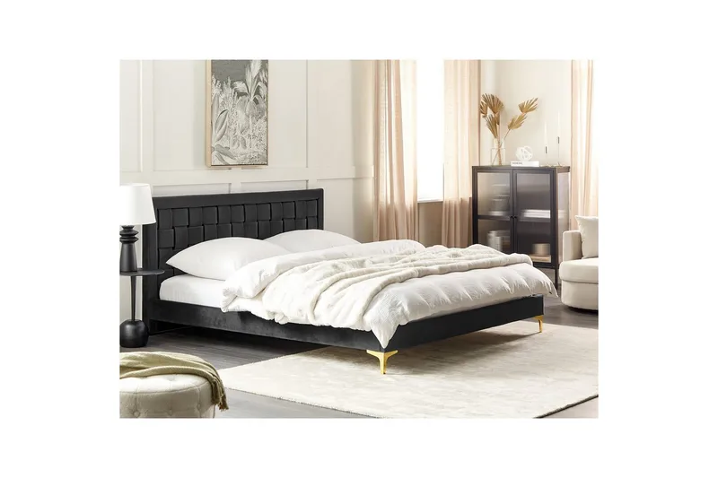 Säng med lamellram Limoux - Svart, 180x200 cm - Möbler - Sovrum - Sängram & sängstomme