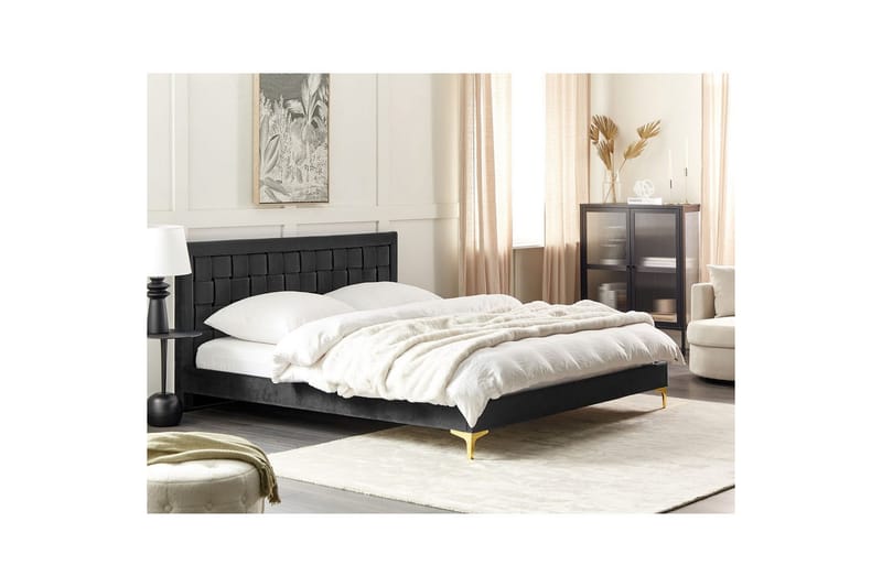 Säng med lamellram Limoux - Svart, 180x200 cm - Möbler - Sovrum - Sängram & sängstomme