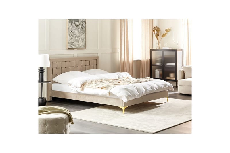 Säng med lamellram Limoux - Taupe, 160x200 cm - Möbler - Sovrum - Sängram & sängstomme