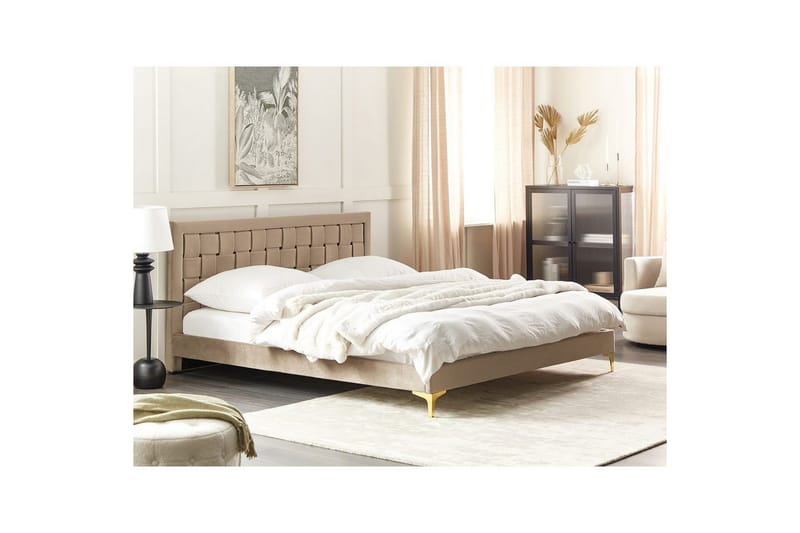 Säng med lamellram Limoux - Taupe, 180x200 cm - Möbler - Sovrum - Sängram & sängstomme