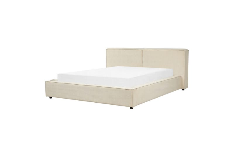 Säng med lamellram Linards - Beige/Manchestertyg, 160x200 cm - Möbler - Sovrum - Sängram & sängstomme