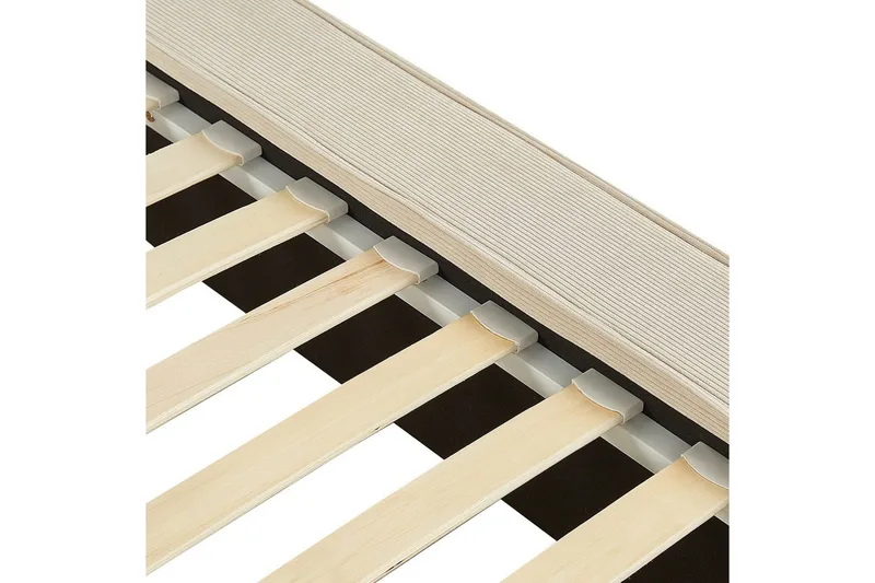 Säng med lamellram Linards - Beige/Manchestertyg, 160x200 cm - Möbler - Sovrum - Sängram & sängstomme