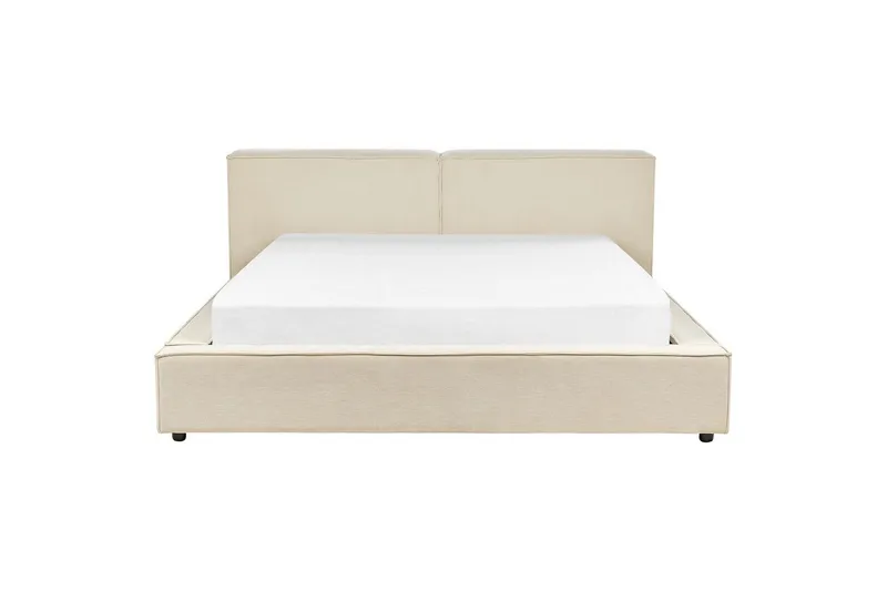 Säng med lamellram Linards - Beige/Manchestertyg, 180x200 cm - Möbler - Sovrum - Sängram & sängstomme