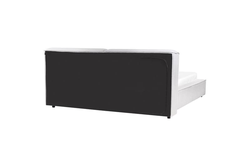 Säng med lamellram Linards - Vit/Bouclé, 160x200 cm - Möbler - Sovrum - Sängram & sängstomme