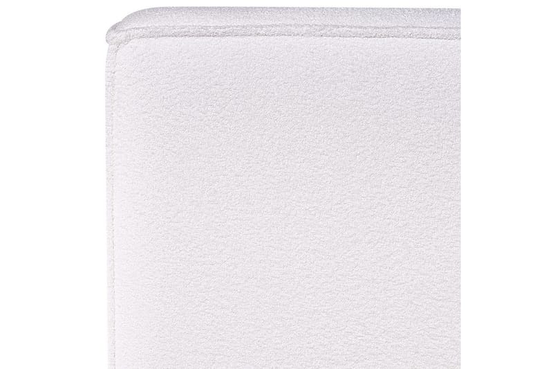 Säng med lamellram Linards - Vit/Bouclé, 160x200 cm - Möbler - Sovrum - Sängram & sängstomme