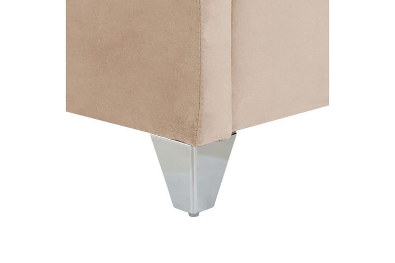 Säng med lamellram Lubbon - Beige, Silver, 140x200 cm - Möbler - Sovrum - Sängram & sängstomme