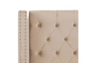 Säng med lamellram Lubbon - Beige, Silver, 140x200 cm - Möbler - Sovrum - Sängram & sängstomme