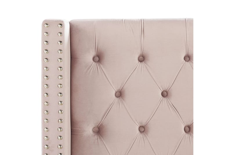 Säng med lamellram Lubbon - Rosa, Silver, 180x200 cm - Möbler - Sovrum - Sängram & sängstomme