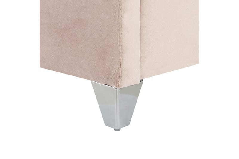 Säng med lamellram Lubbon - Rosa, Silver, 180x200 cm - Möbler - Sovrum - Sängram & sängstomme