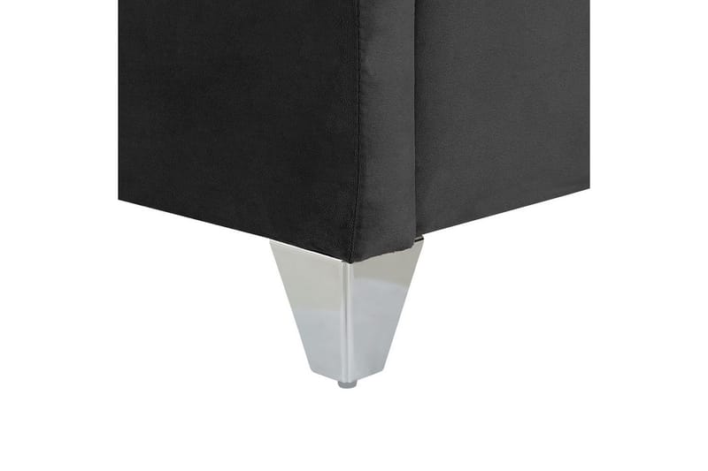 Säng med lamellram Lubbon - Svart, Silver, 160x200 cm - Möbler - Sovrum - Sängram & sängstomme