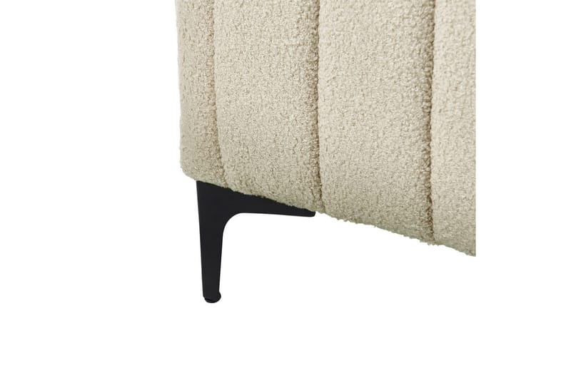 Säng med lamellram Lunan - Beige, svart/Bouclé, 160x200 cm - Möbler - Sovrum - Sängram & sängstomme
