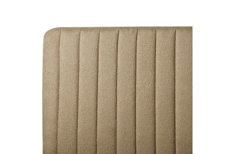 Säng med lamellram Lunan - Taupe, svart/Bouclé, 180x200 cm - Möbler - Sovrum - Sängram & sängstomme
