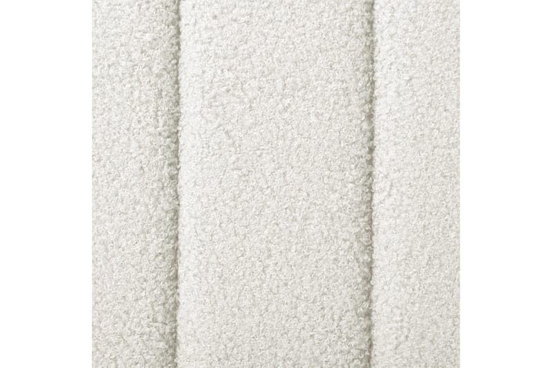 Säng med lamellram Lunan - Vit, Svart/Bouclé, 140x200 cm - Möbler - Sovrum - Sängram & sängstomme