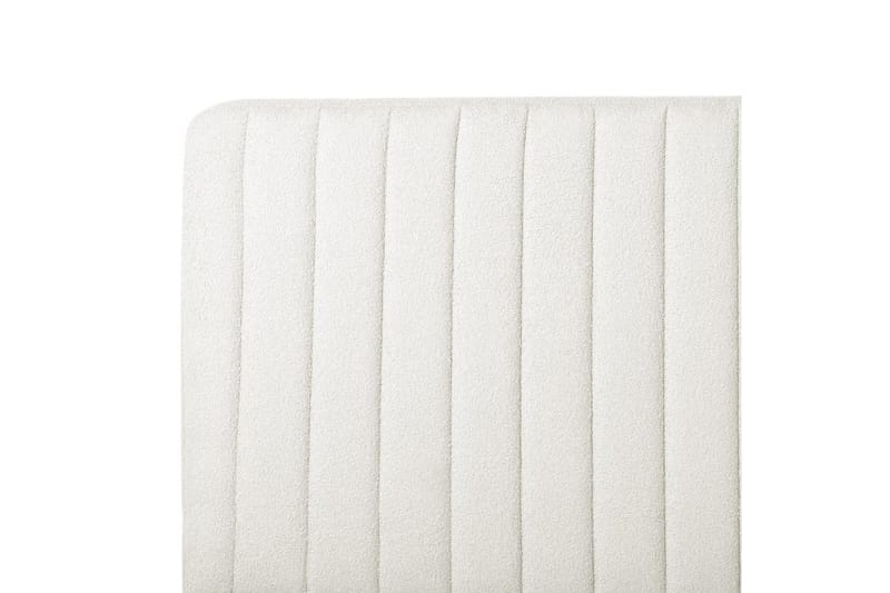 Säng med lamellram Lunan - Vit, Svart/Bouclé, 140x200 cm - Möbler - Sovrum - Sängram & sängstomme