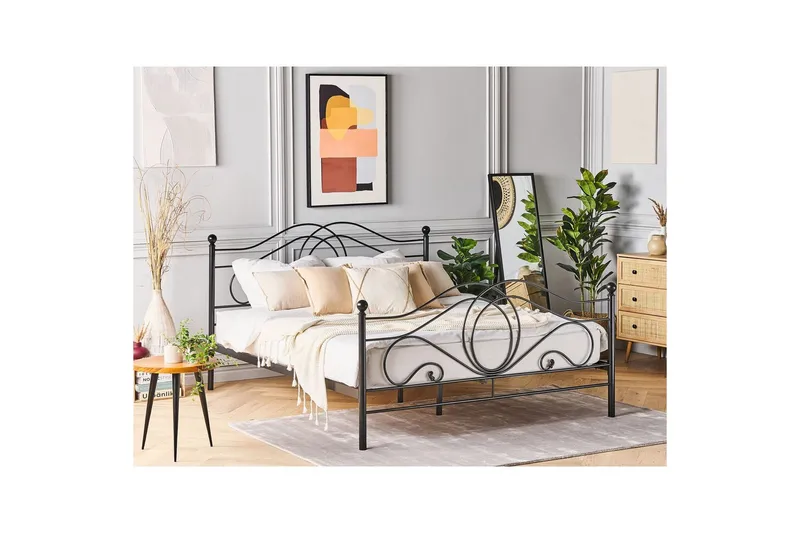 Säng med lamellram Lyra - Svart - Möbler - Sovrum - Sängram & sängstomme