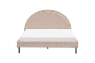 Säng med lamellram Margut - Beige/Bouclé, 160x200 cm - Möbler - Sovrum - Sängram & sängstomme