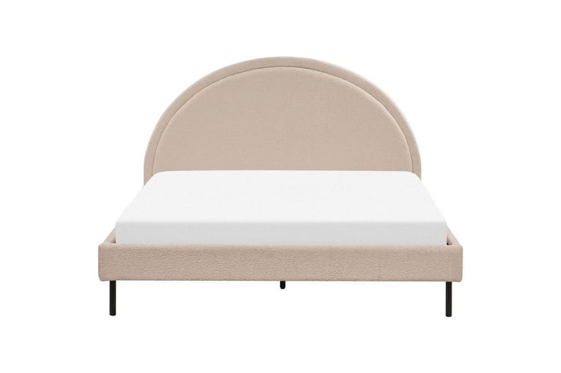 Säng med lamellram Margut - Beige/Bouclé, 160x200 cm - Möbler - Sovrum - Sängram & sängstomme