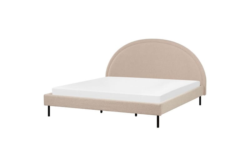 Säng med lamellram Margut - Beige/Bouclé, 180x200 cm - Möbler - Sovrum - Sängram & sängstomme