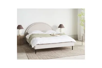 Säng med lamellram Margut - Beige/Polyester, 160x200 cm - Möbler - Sovrum - Sängram & sängstomme