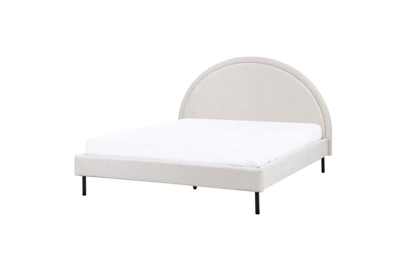 Säng med lamellram Margut - Beige/Polyester, 160x200 cm - Möbler - Sovrum - Sängram & sängstomme