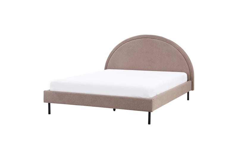 Säng med lamellram Margut - Taupe/Bouclé, 160x200 cm - Möbler - Sovrum - Sängram & sängstomme