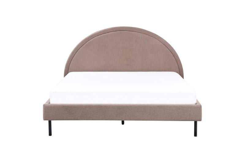 Säng med lamellram Margut - Taupe/Bouclé, 160x200 cm - Möbler - Sovrum - Sängram & sängstomme