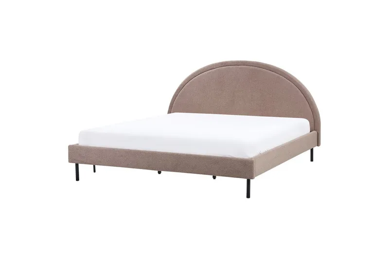 Säng med lamellram Margut - Taupe/Bouclé, 180x200 cm - Möbler - Sovrum - Sängram & sängstomme