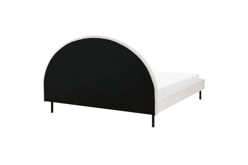 Säng med lamellram Margut - Vit/Bouclé, 160x200 cm - Möbler - Sovrum - Sängram & sängstomme