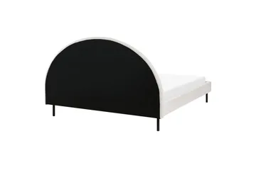 Säng med lamellram Margut - Vit/Bouclé, 160x200 cm - Möbler - Sovrum - Sängram & sängstomme