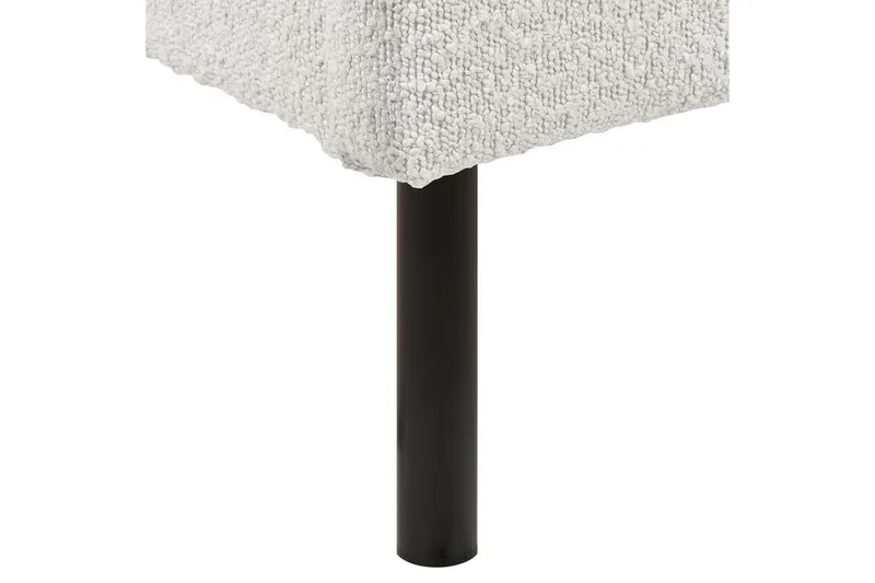 Säng med lamellram Margut - Vit/Bouclé, 160x200 cm - Möbler - Sovrum - Sängram & sängstomme