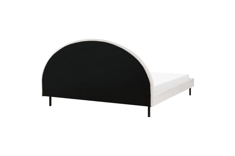 Säng med lamellram Margut - Vit/Bouclé, 180x200 cm - Möbler - Sovrum - Sängram & sängstomme